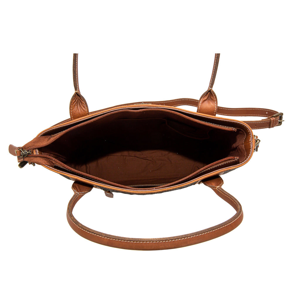 Sac en cuir à poil de poney Clayburn Canvas