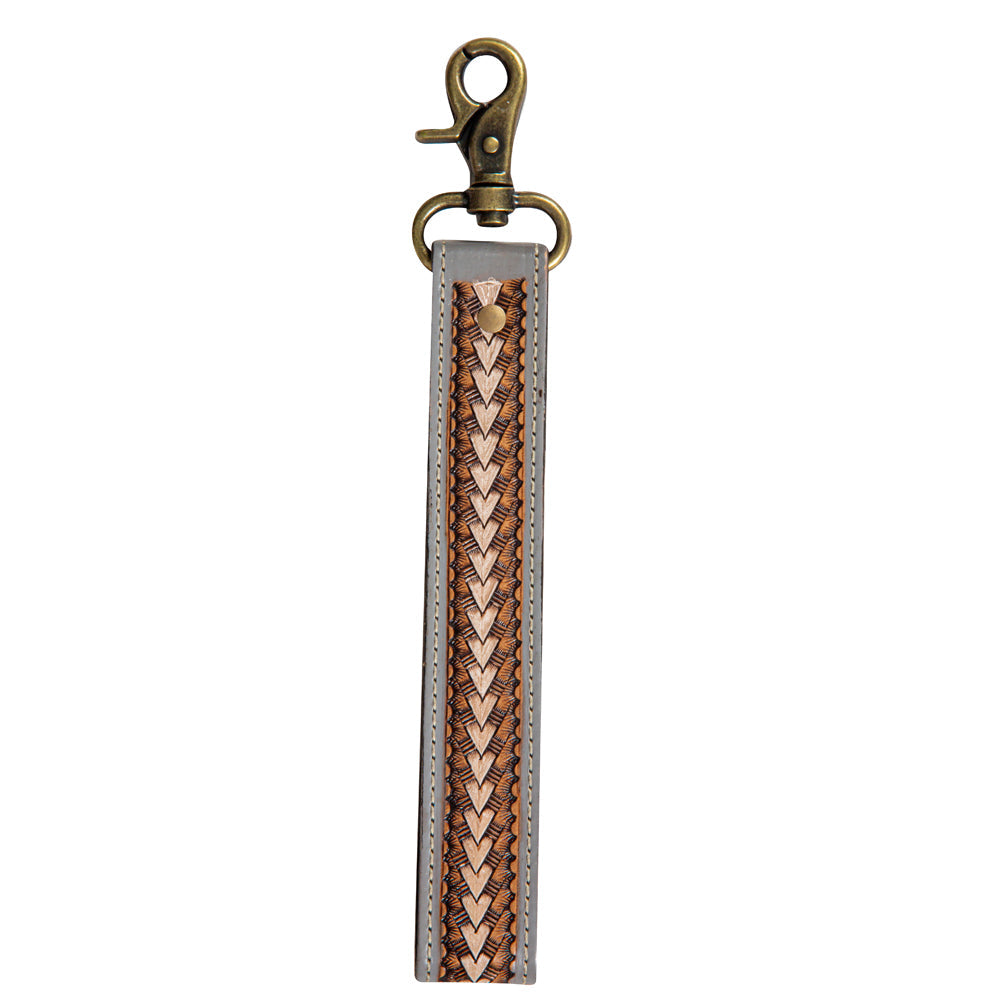 Porte-clés en cuir repoussé Diamond Shine