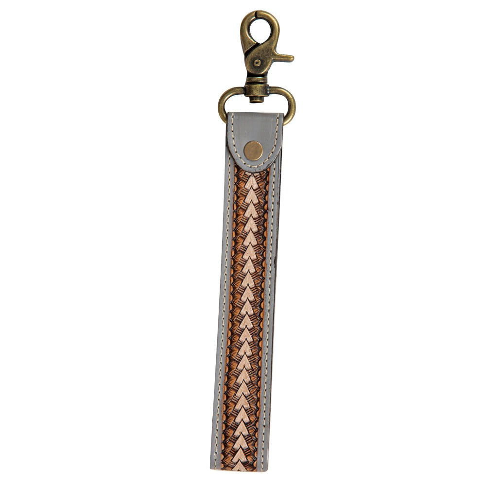 Porte-clés en cuir repoussé Diamond Shine