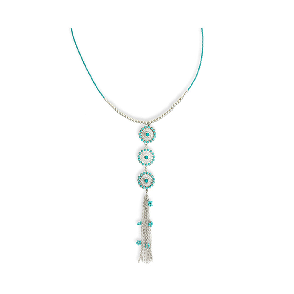 Collier à pampilles mini concho fleur Bloom