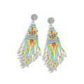 Boucles d'oreilles perlées « Tapisserie Matinale »