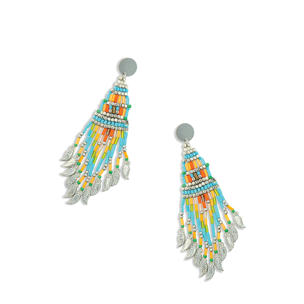 Boucles d'oreilles perlées « Tapisserie Matinale »