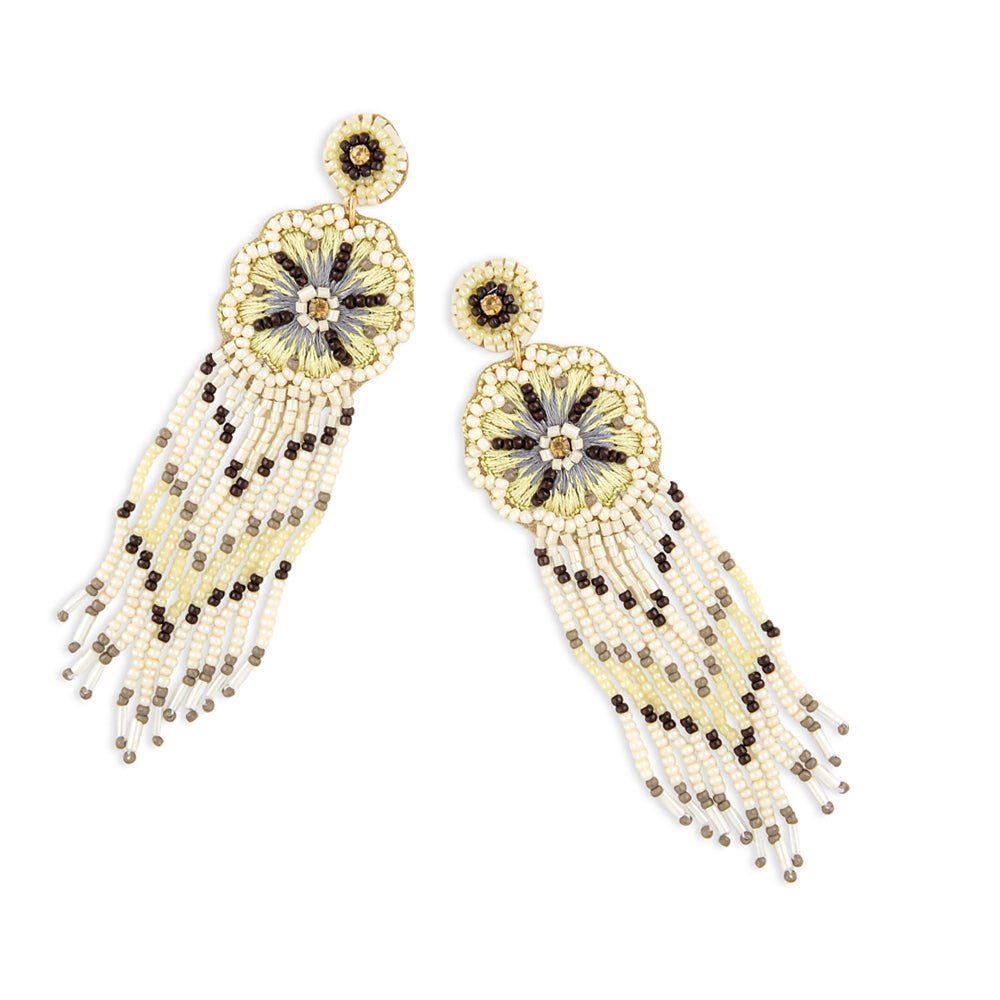 Boucles d'oreilles perlées Star Dance