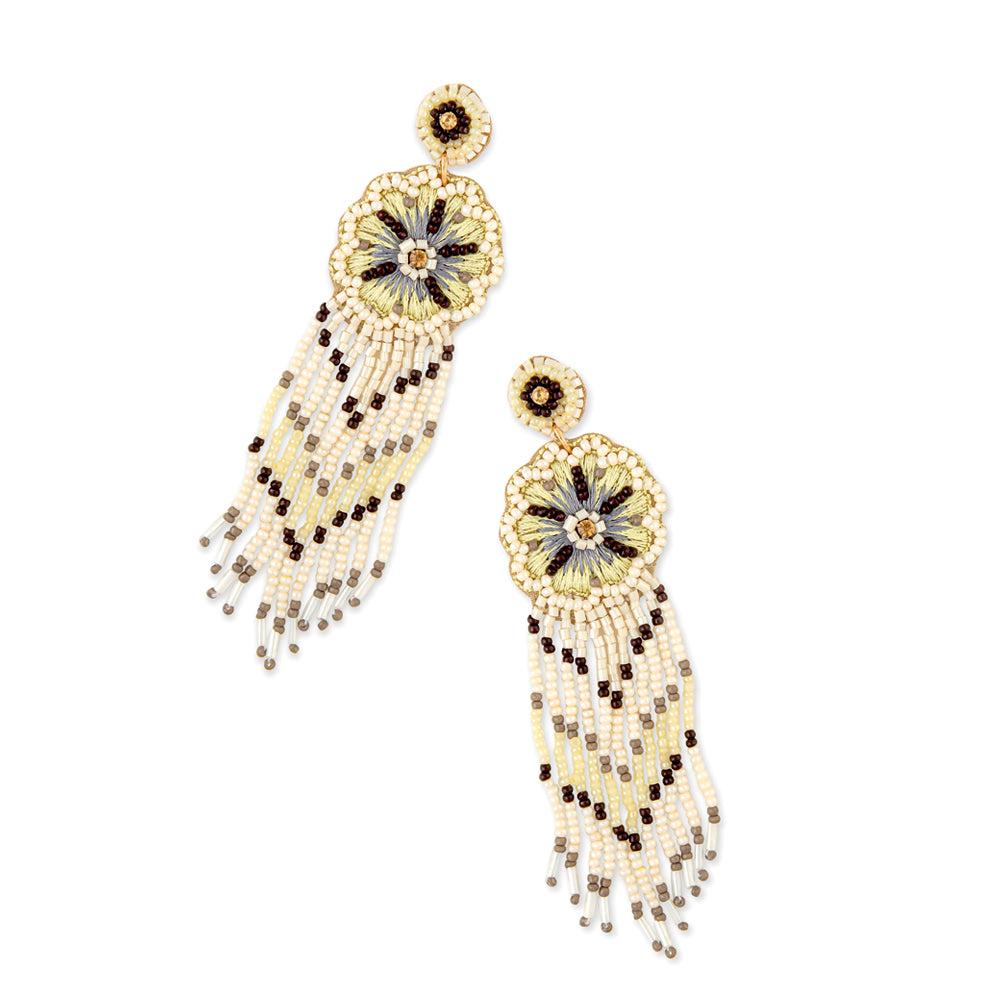 Boucles d'oreilles perlées Star Dance