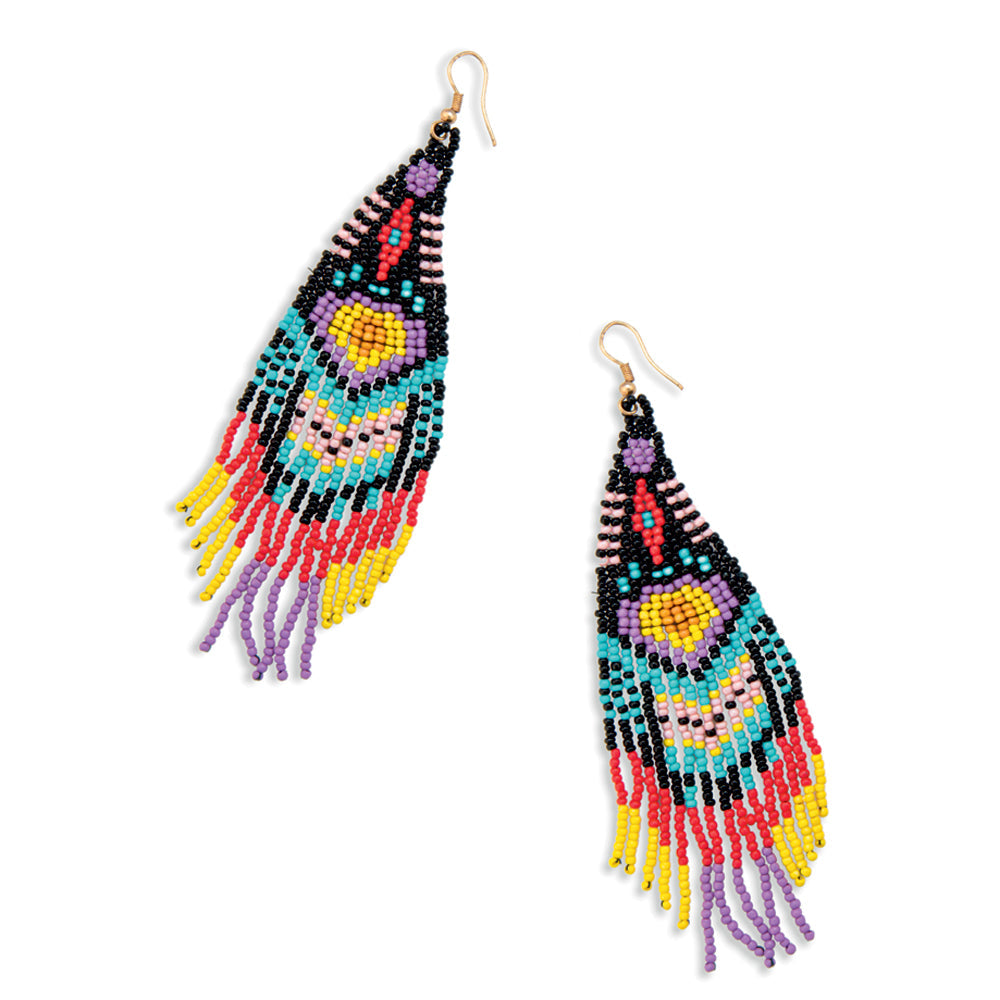 Boucles d'oreilles perlées "Danse de la joie"