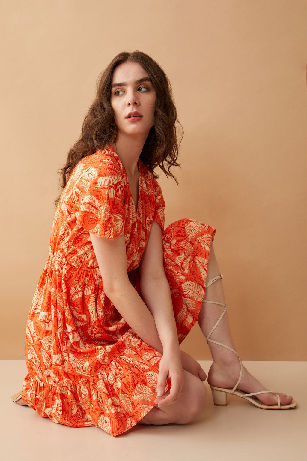 Robe Boutonnée Mandarine Splendide
