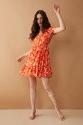 Robe Boutonnée Mandarine Splendide