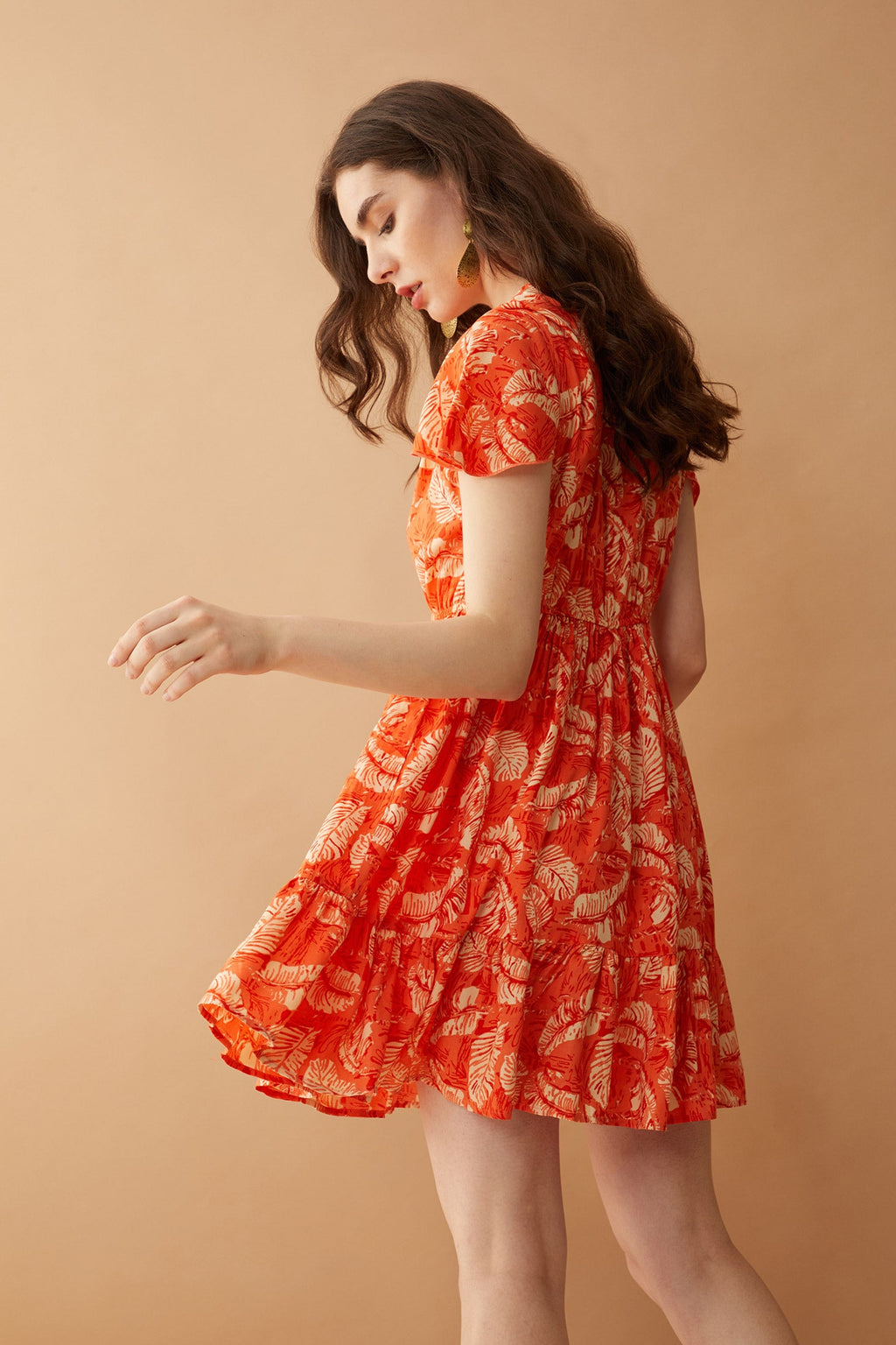 Robe Boutonnée Mandarine Splendide