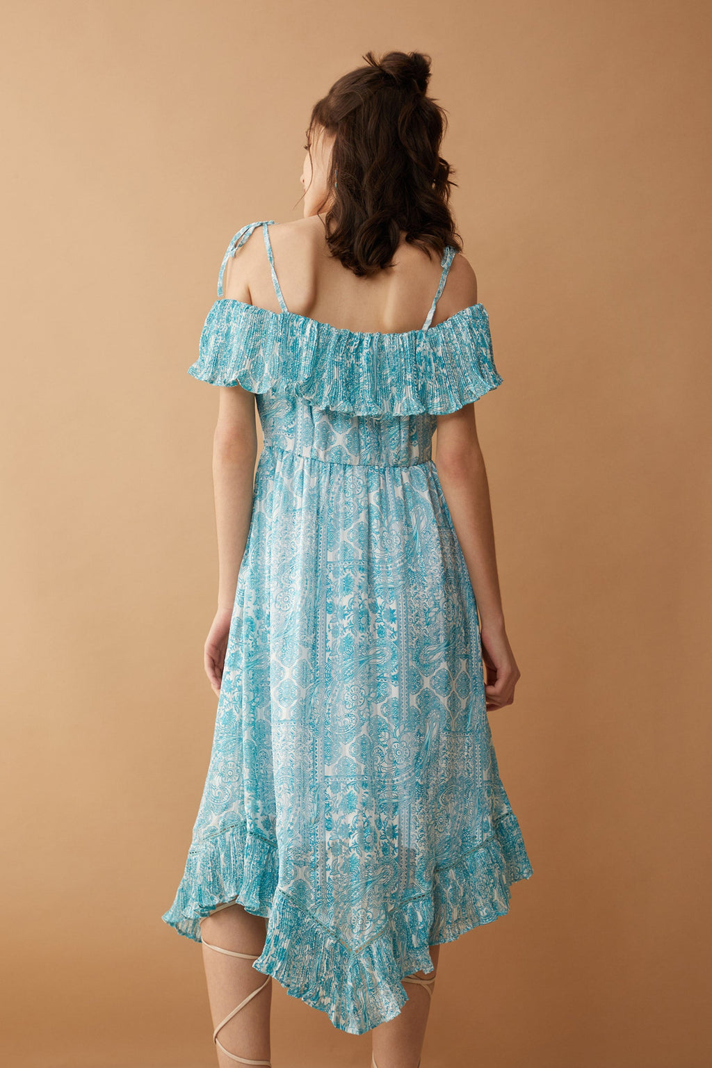 Robe Bardot Bleu Marlina