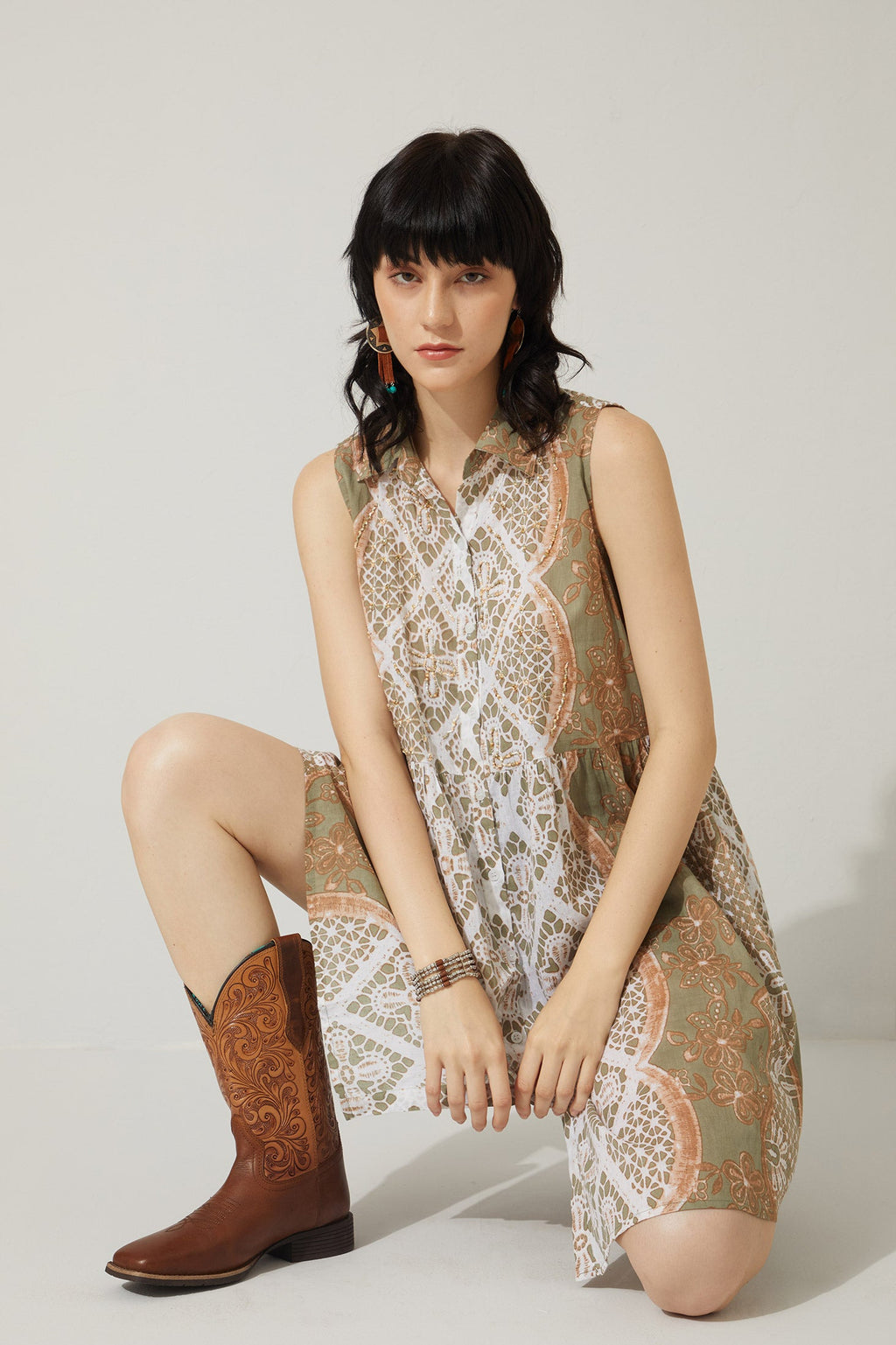 Robe Bohera Zeeva à Perles Décoratives