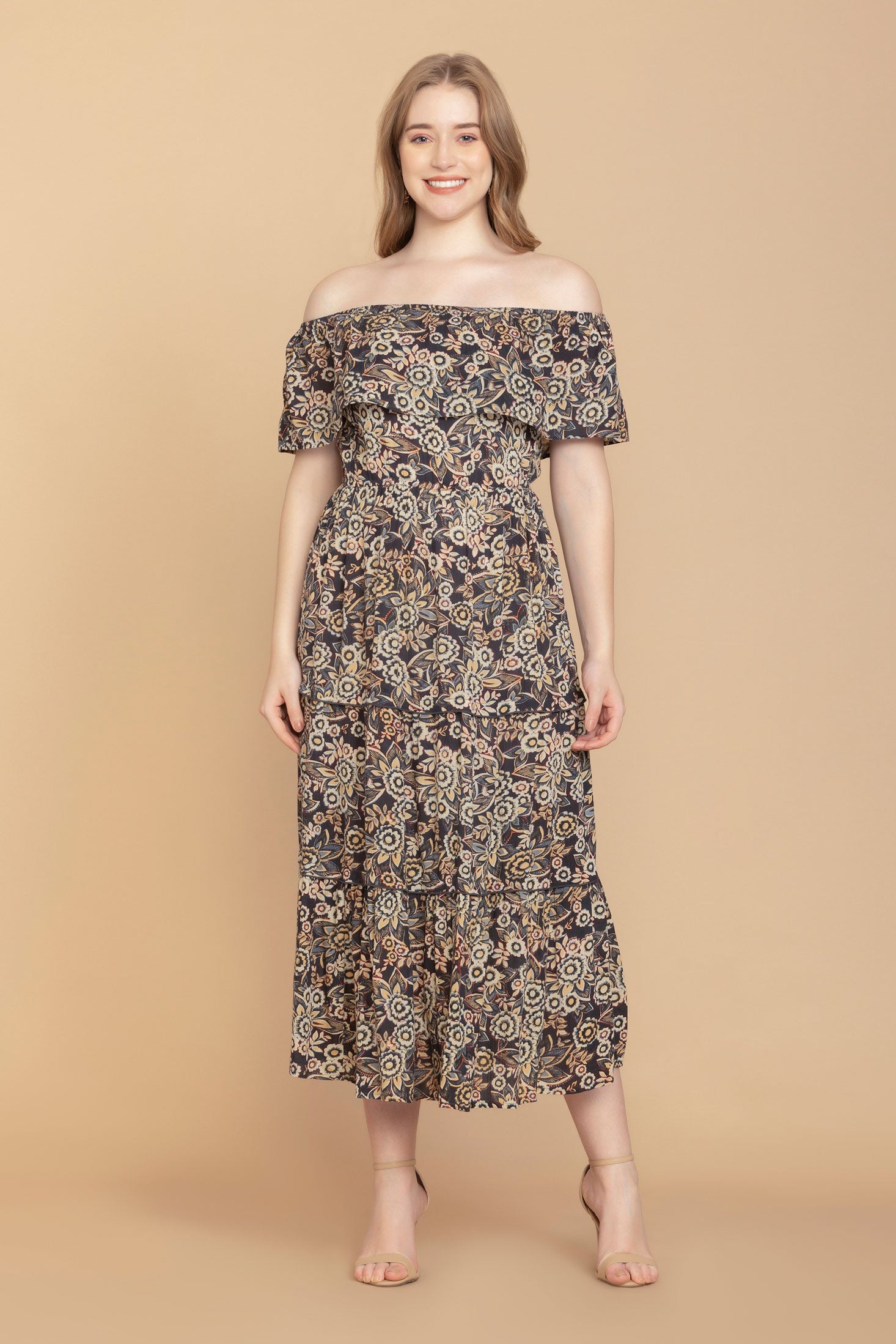 Robe Bohera Miss Lorraine à épaules dénudées et taille basse