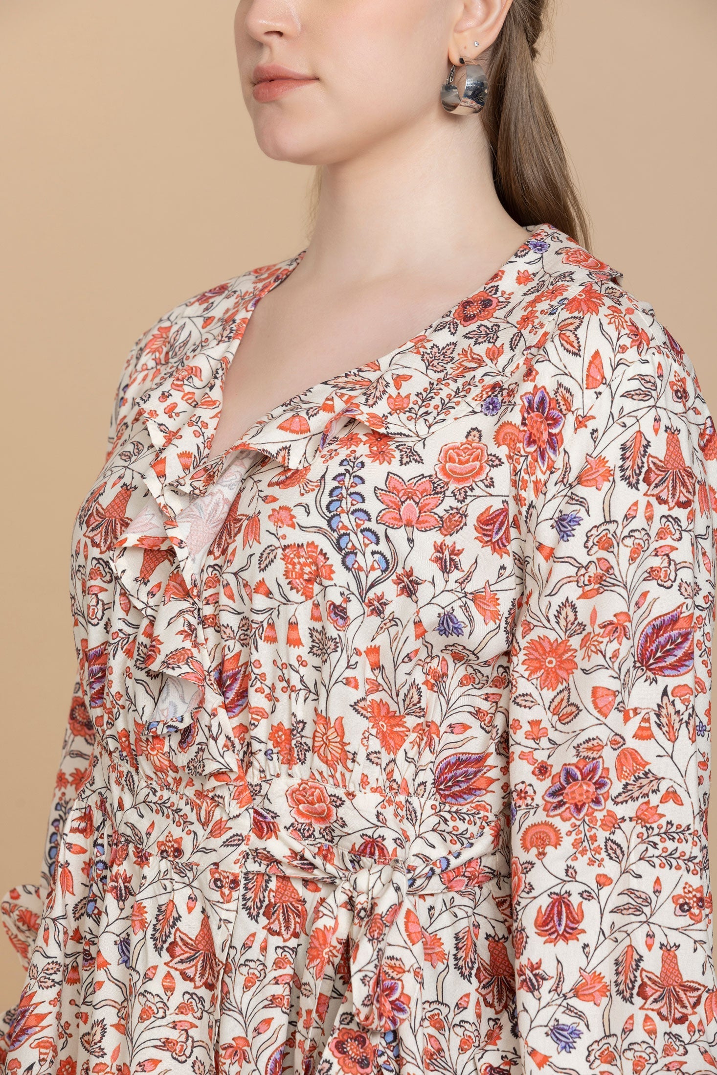 Haut floral style portefeuille Bohera Priscilla
