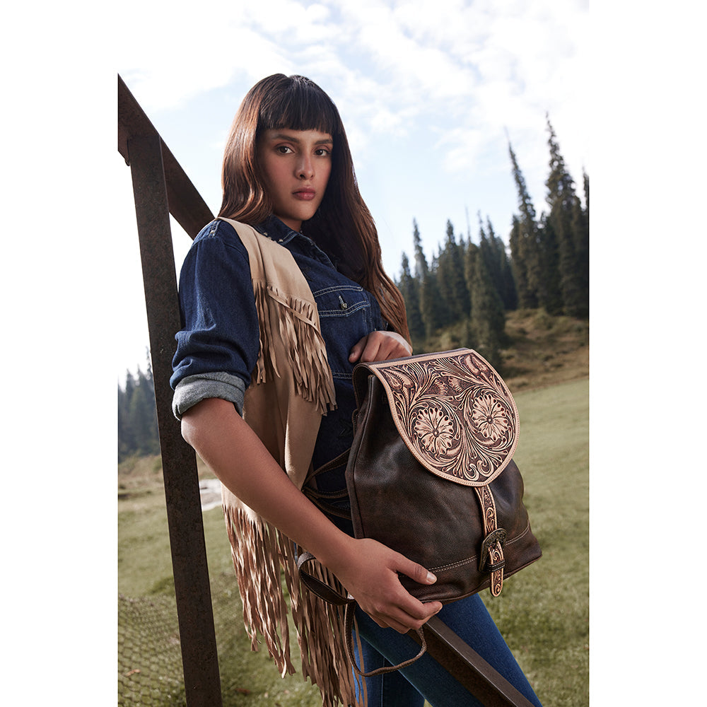 Sac en cuir repoussé Rolling Plains