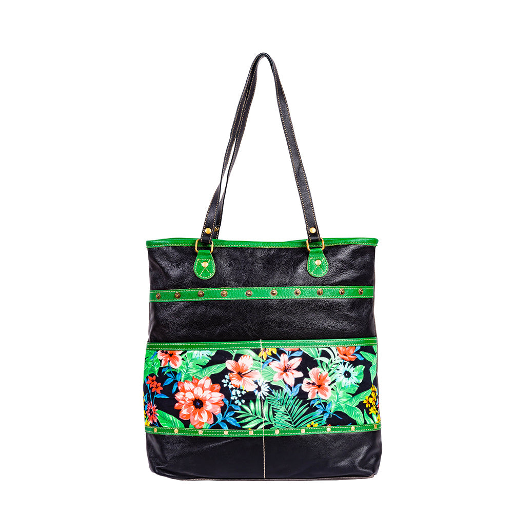 Sac en toile et cuir Marianna Floral