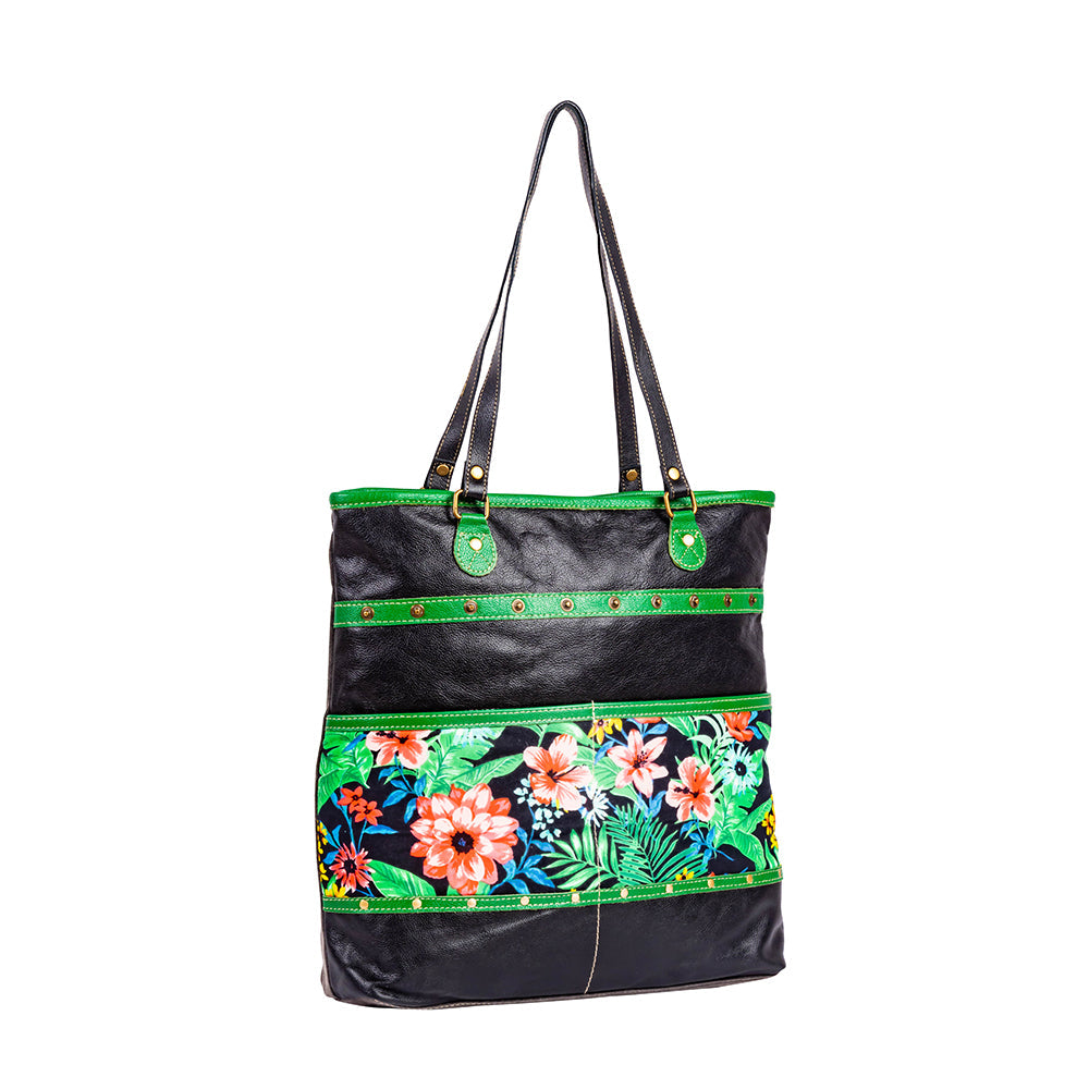 Sac en toile et cuir Marianna Floral