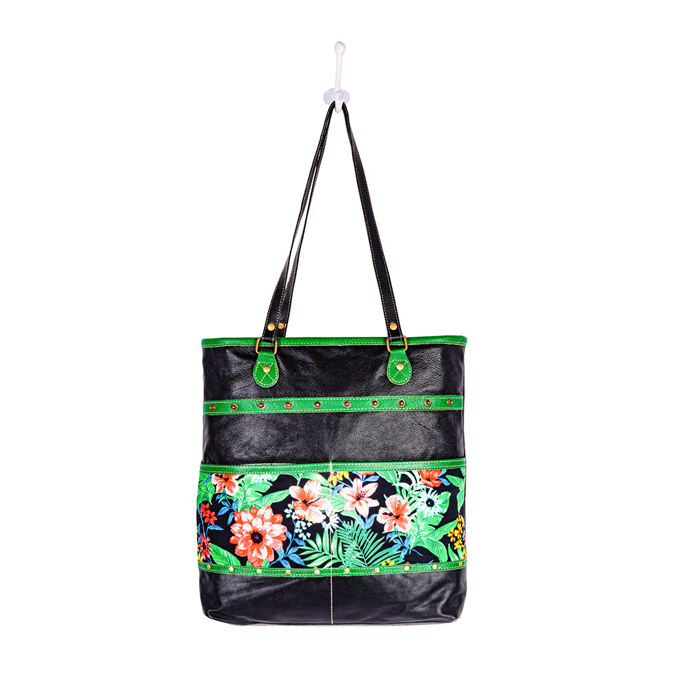 Sac en toile et cuir Marianna Floral