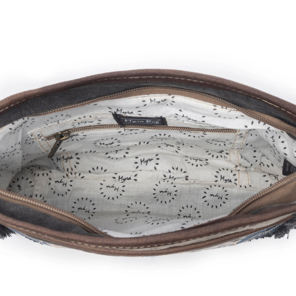 Sac à bandoulière et à main en jean Barcelonnette