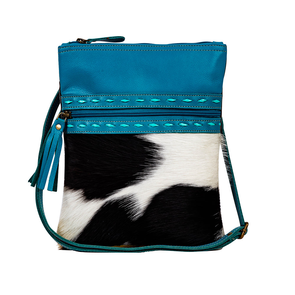 Petit sac en toile et poil de vache Fence Creek