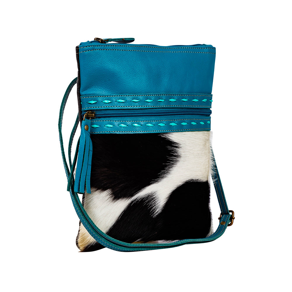 Petit sac en toile et poil de vache Fence Creek