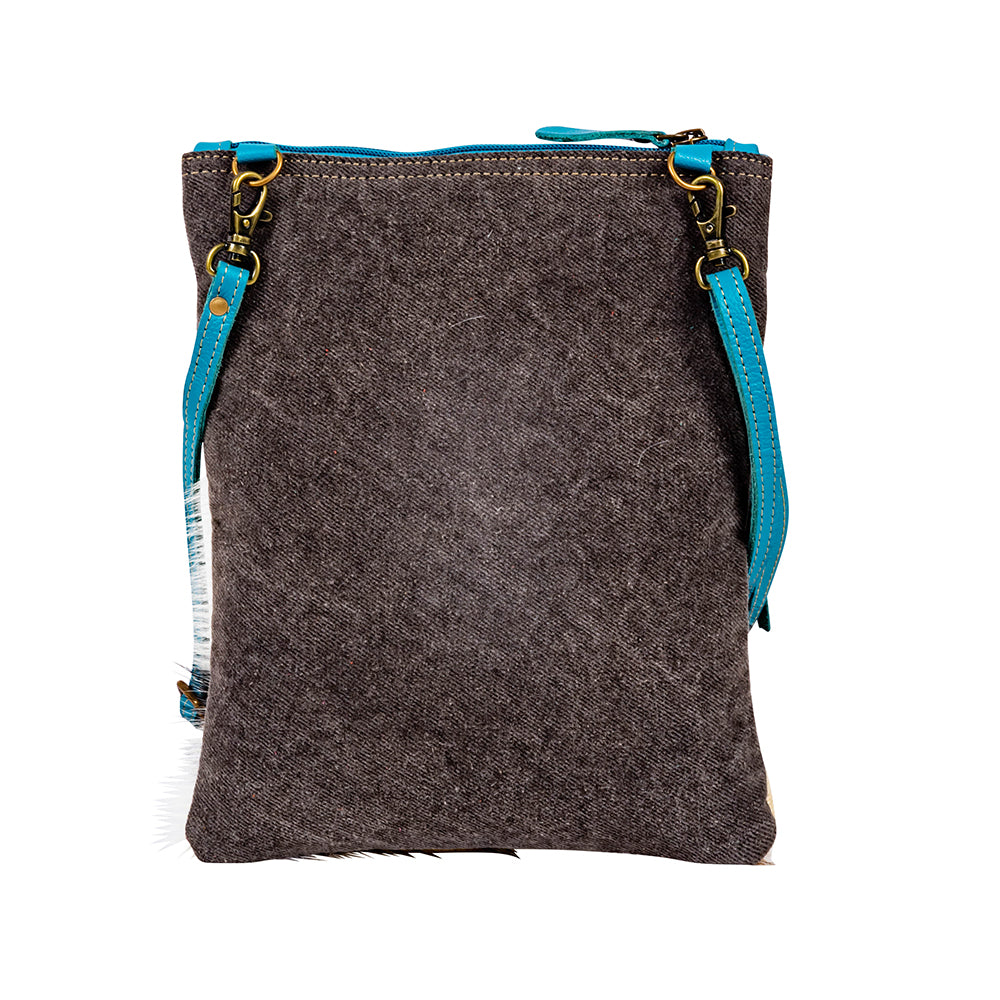 Petit sac en toile et poil de vache Fence Creek
