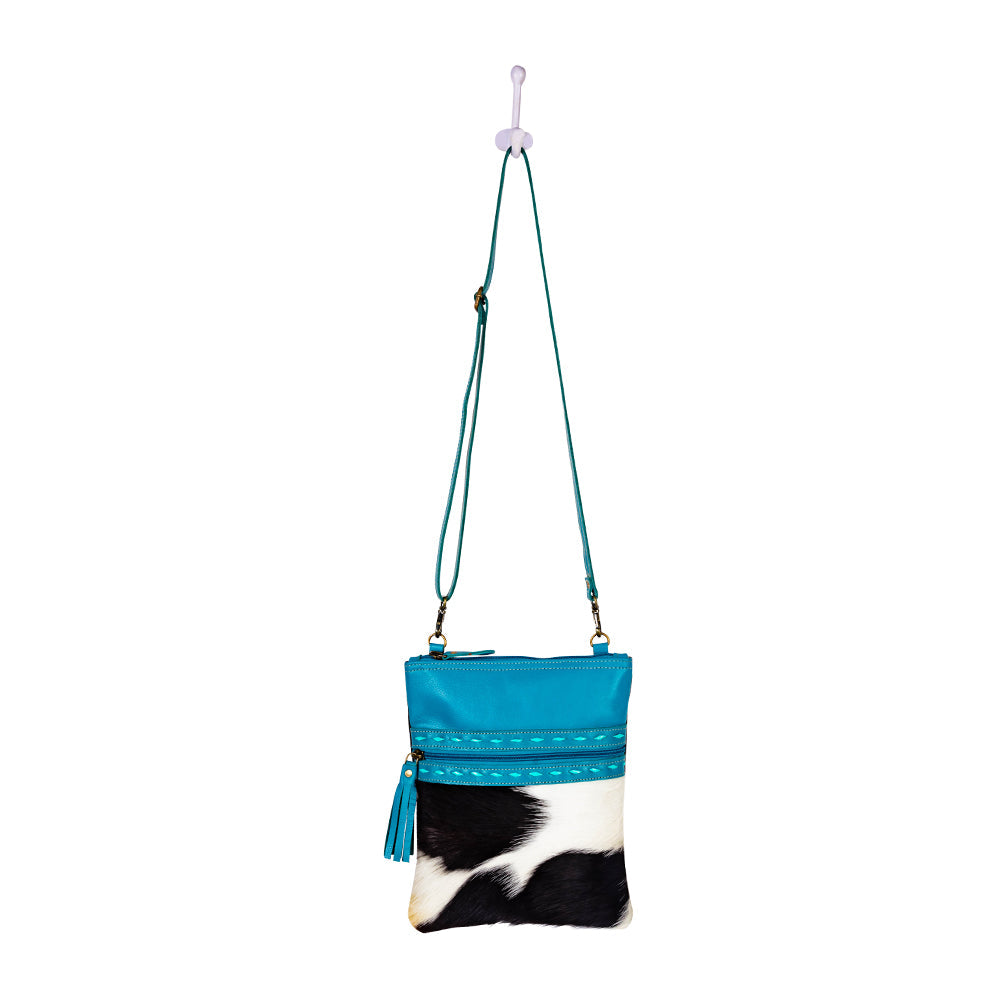 Petit sac en toile et poil de vache Fence Creek