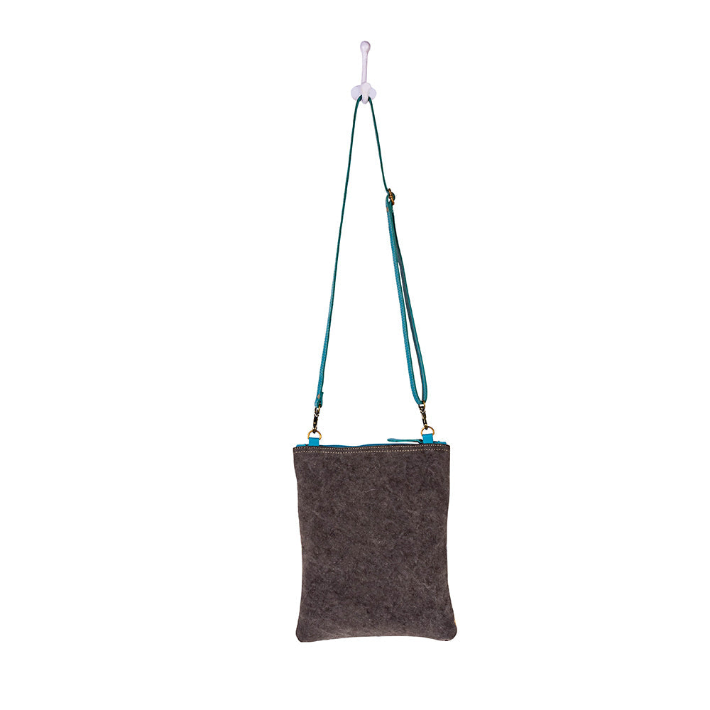 Petit sac en toile et poil de vache Fence Creek