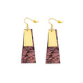 Boucles d'oreilles Mona couleur bordeaux