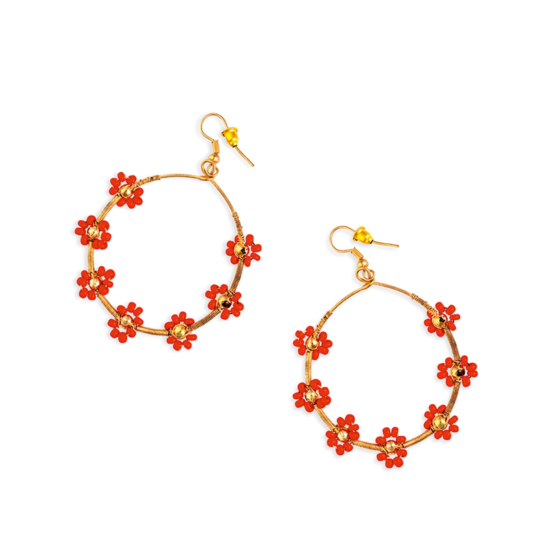 Boucles d'oreilles créoles Fleur de dessert