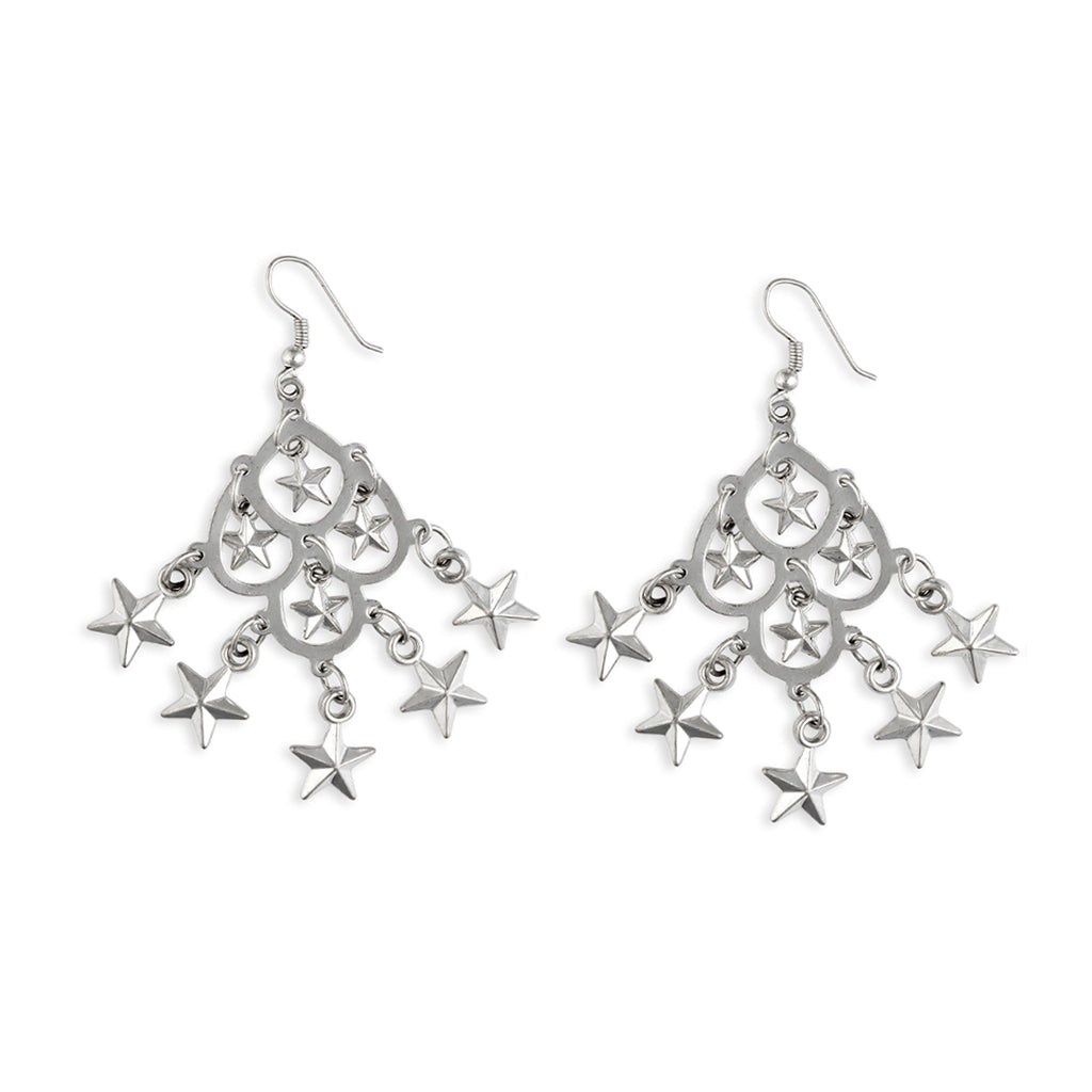 Boucles d'oreilles étoiles dans le ciel