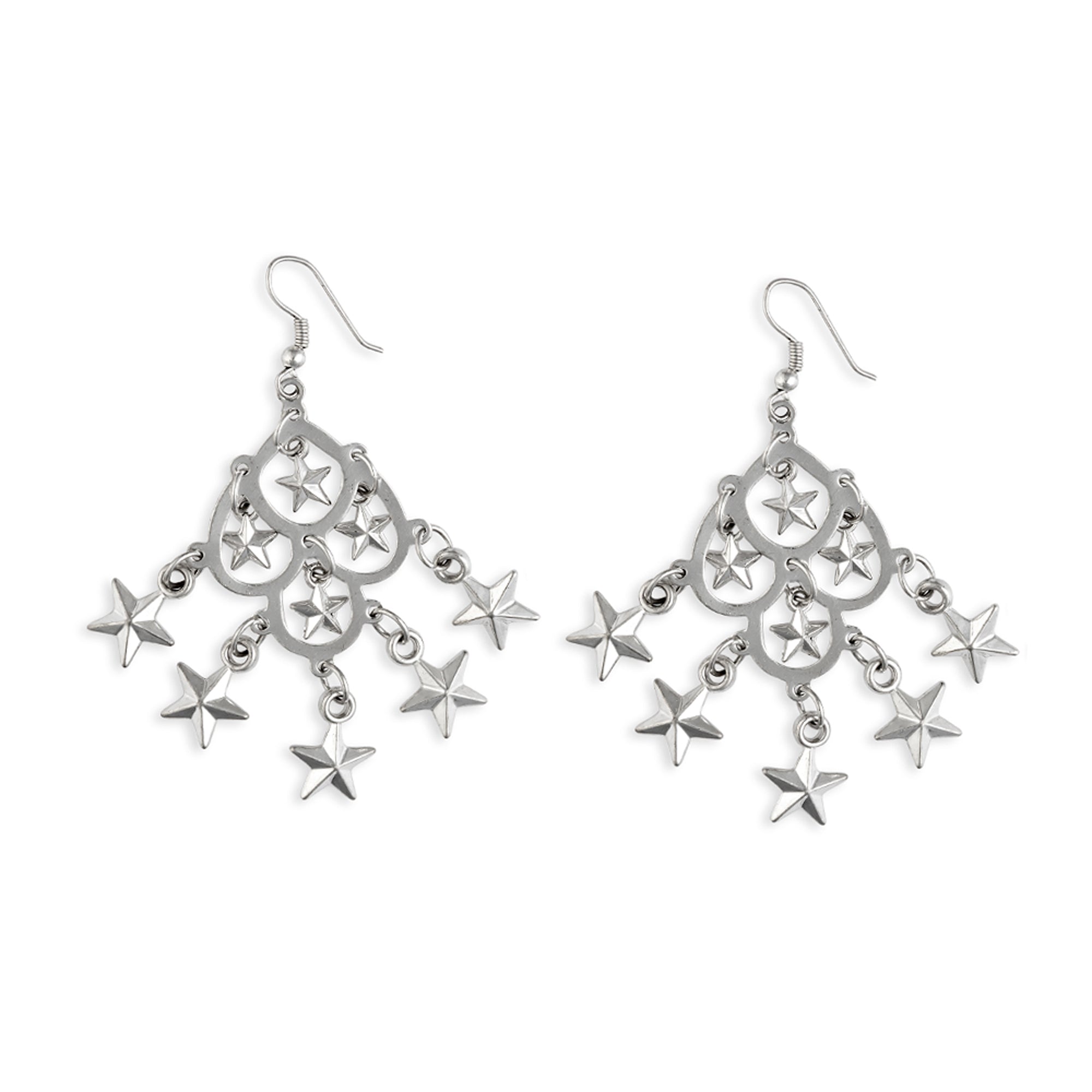 Boucles d'oreilles étoiles dans le ciel