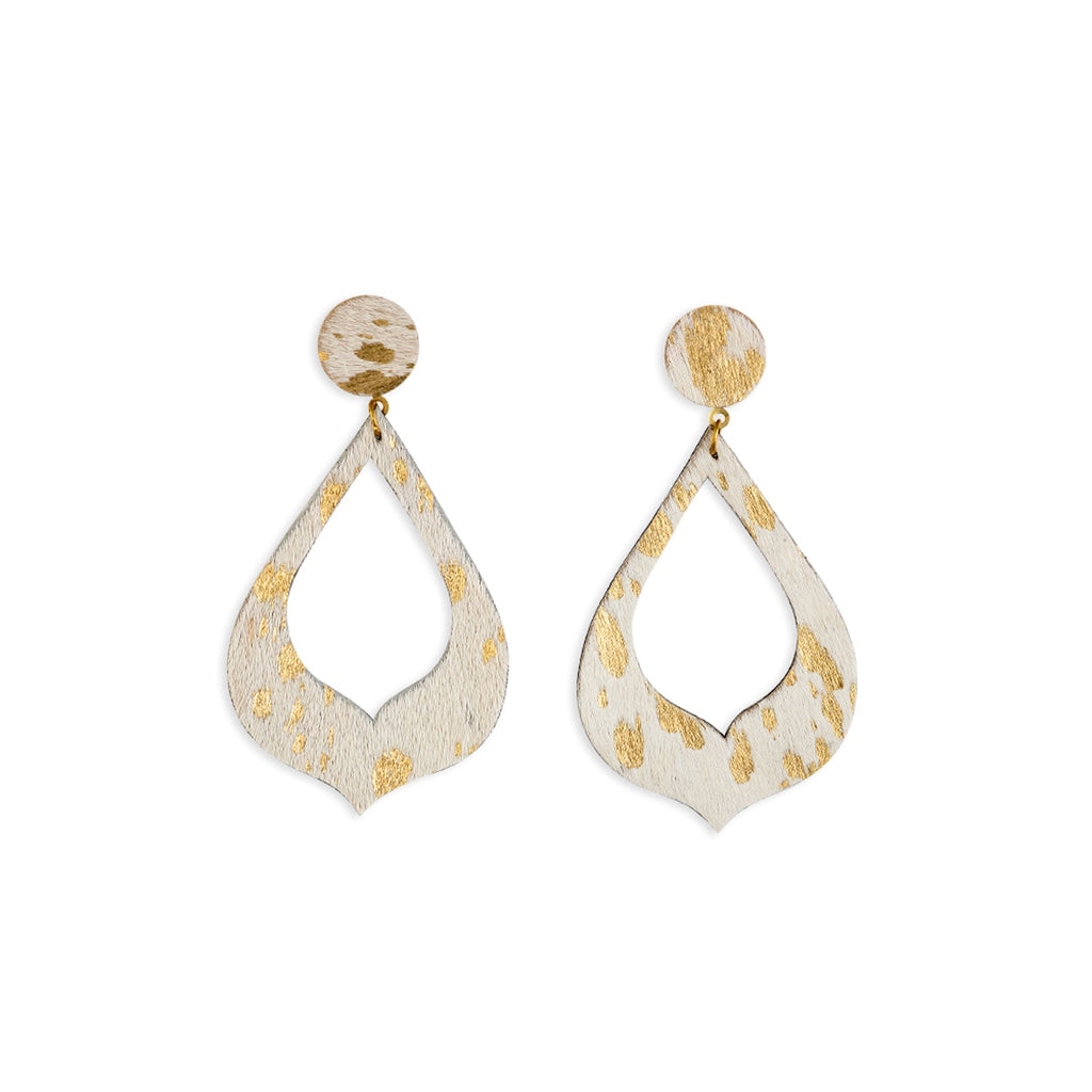 Boucles d'oreilles en cuir pleine fleur mystique