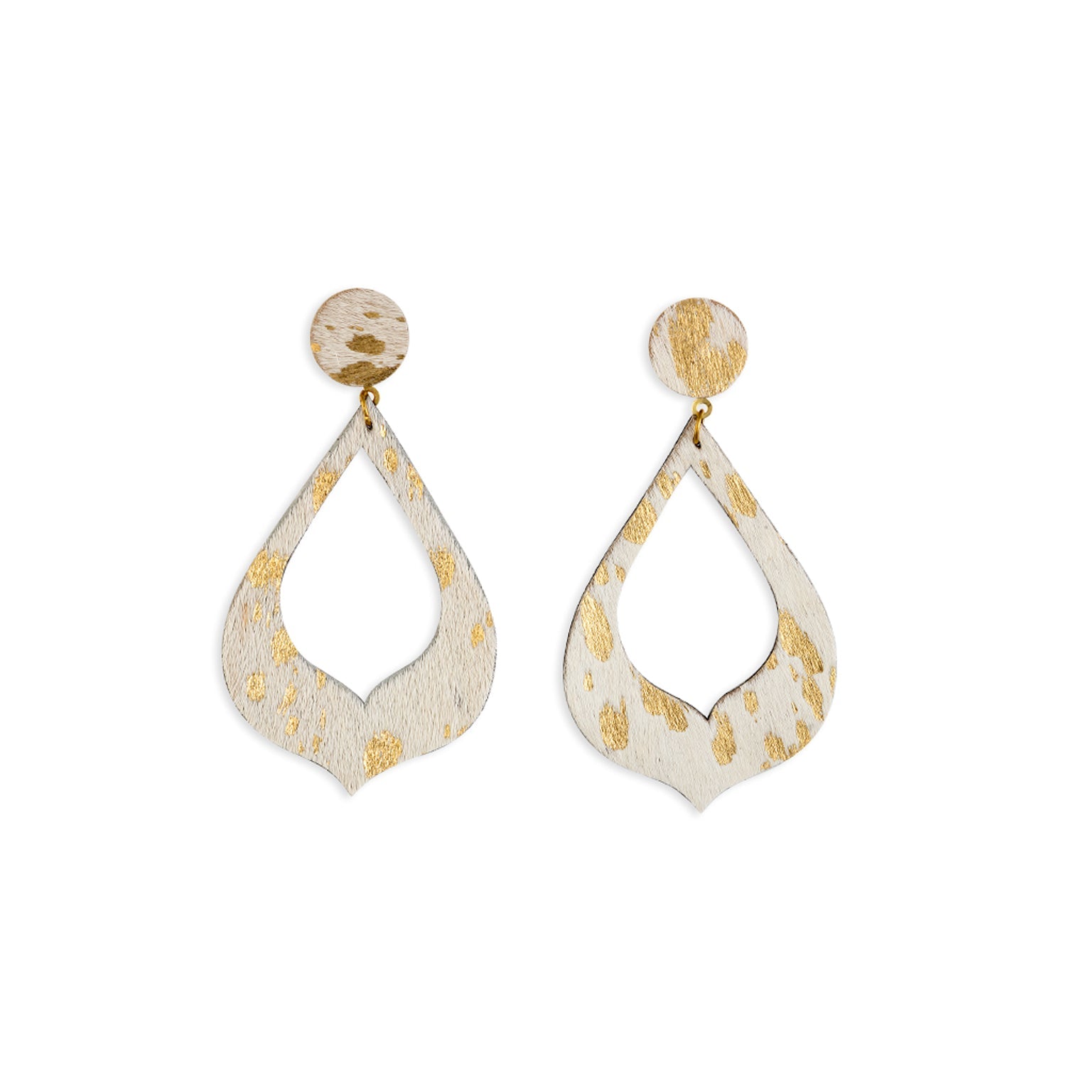 Boucles d'oreilles en cuir pleine fleur mystique