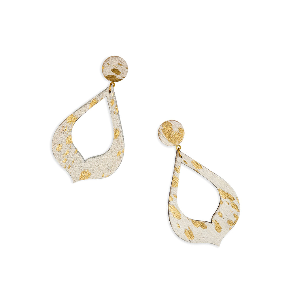 Boucles d'oreilles en cuir pleine fleur mystique