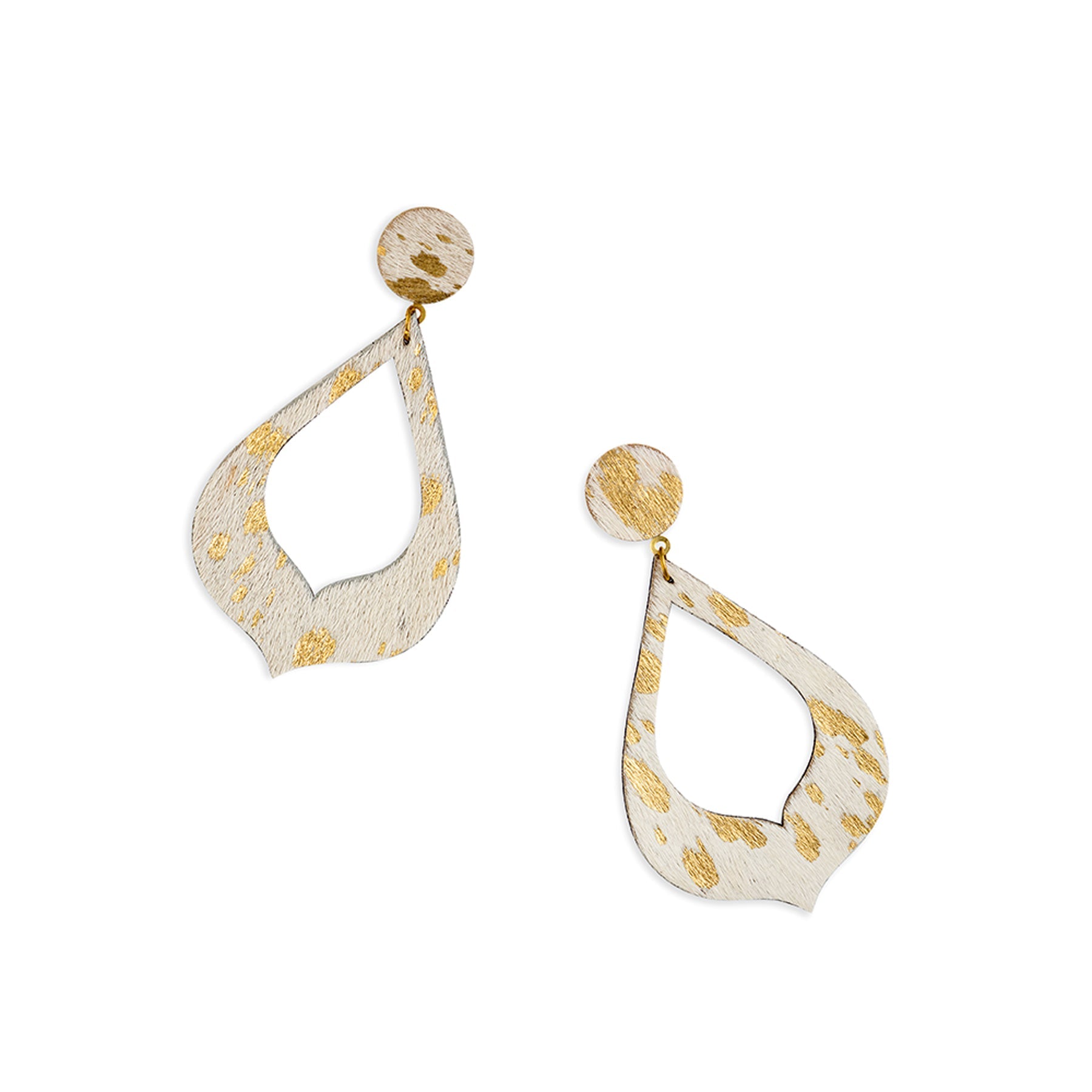 Boucles d'oreilles en cuir pleine fleur mystique
