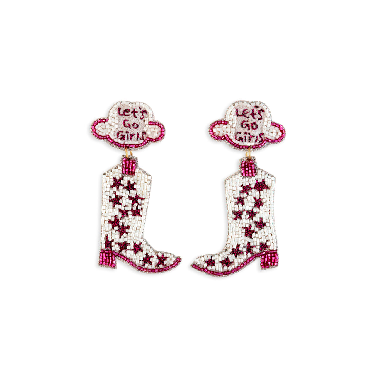 Boucles d'oreilles Let's Go Girls en rouge