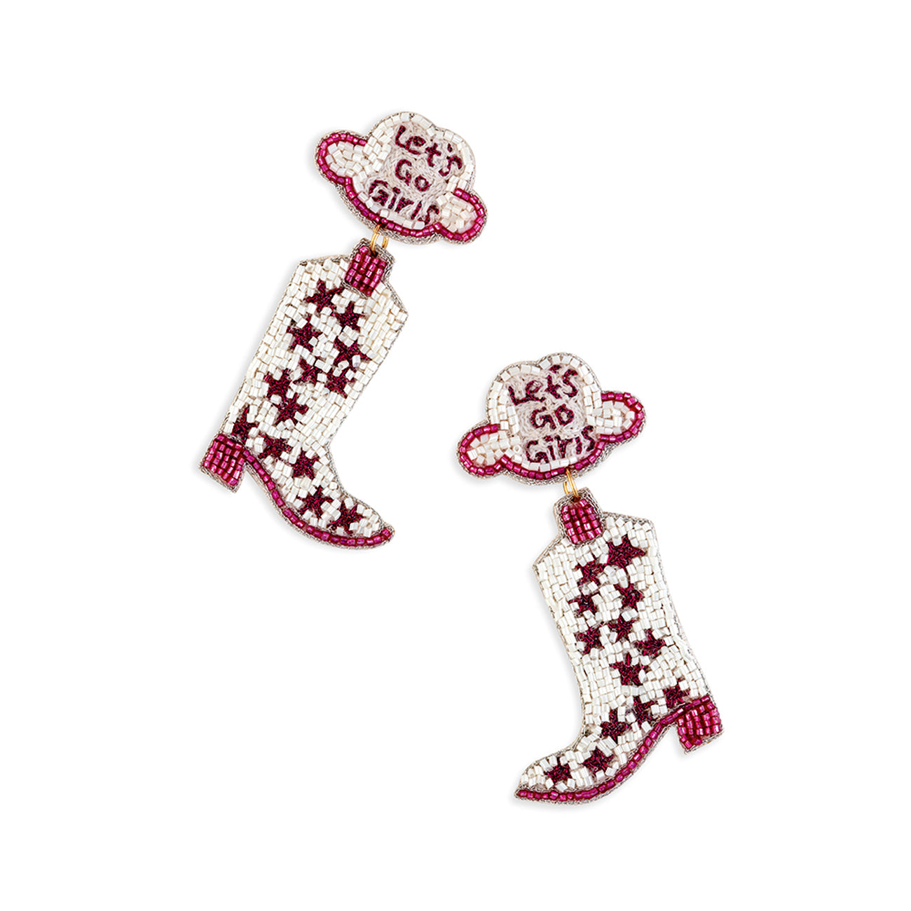Boucles d'oreilles Let's Go Girls en rouge