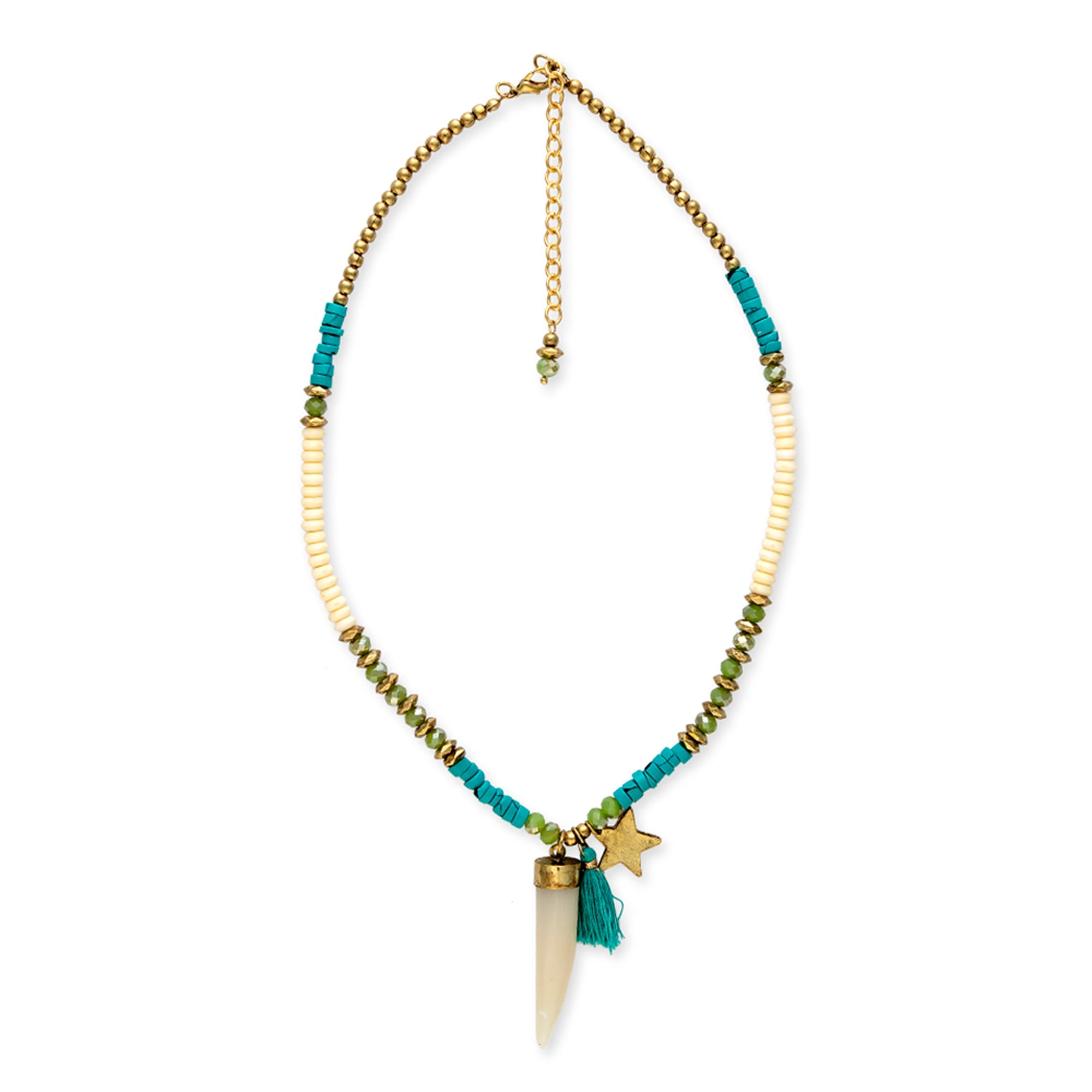 Collier Star Tusk en bleu turquoise
