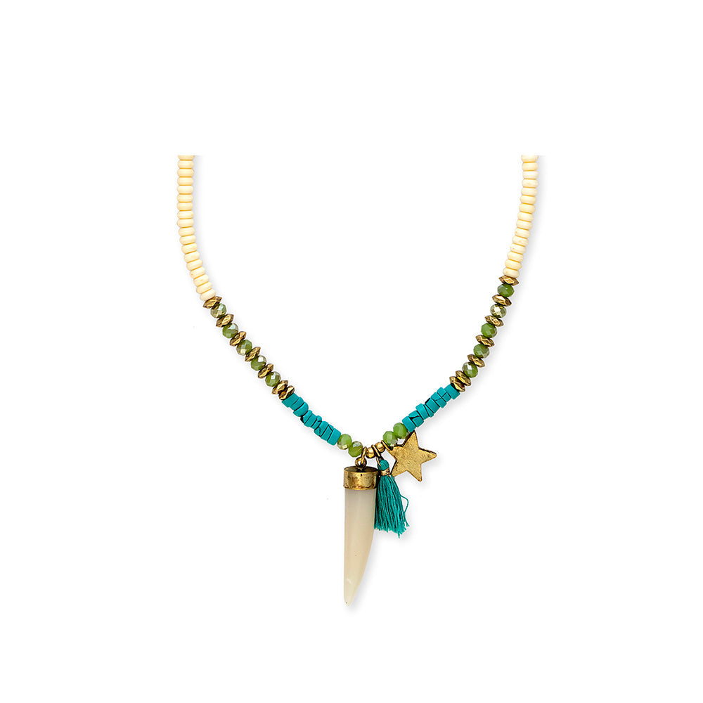 Collier Star Tusk en bleu turquoise