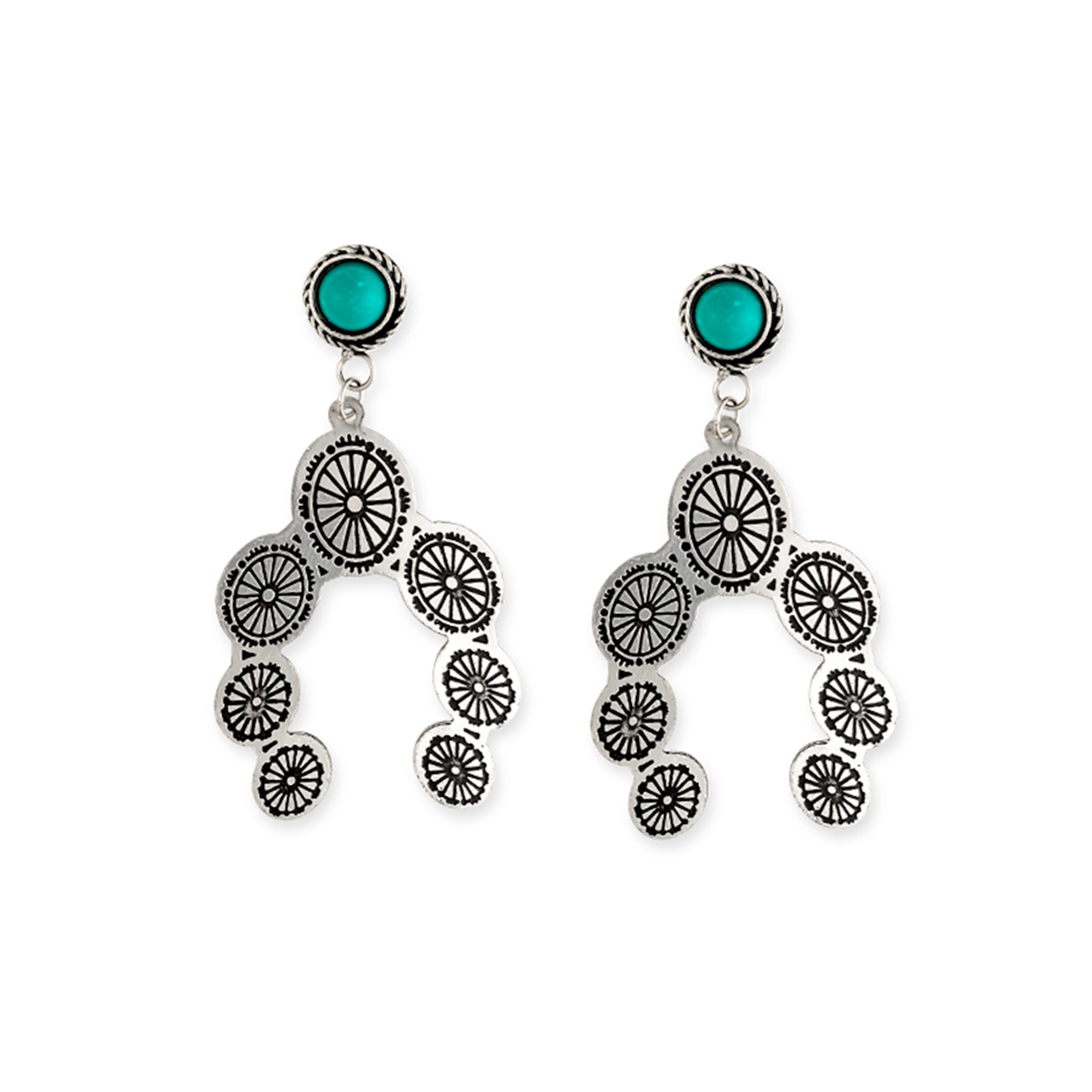 Boucles d'oreilles Concho fer à cheval