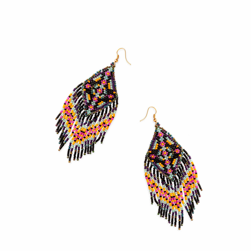 Boucles d'oreilles perlées « Vents de couleur »