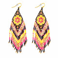Boucles d'oreilles perlées Cœur en fleurs