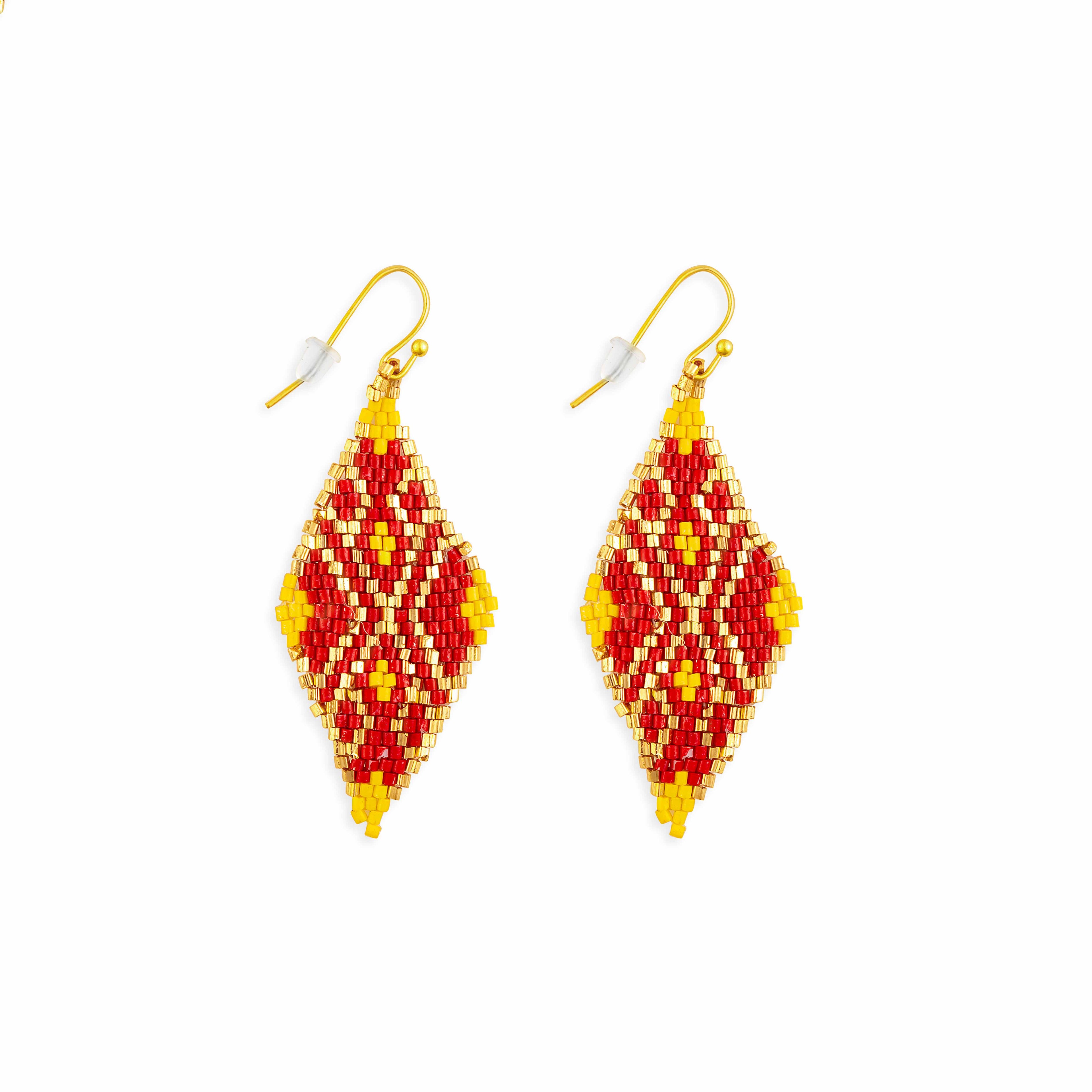 Boucles d'oreilles perlées La Flamme de mon Esprit