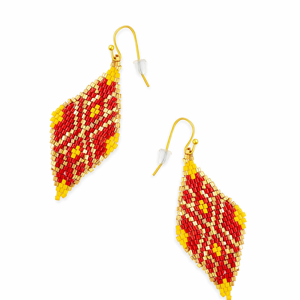 Boucles d'oreilles perlées La Flamme de mon Esprit