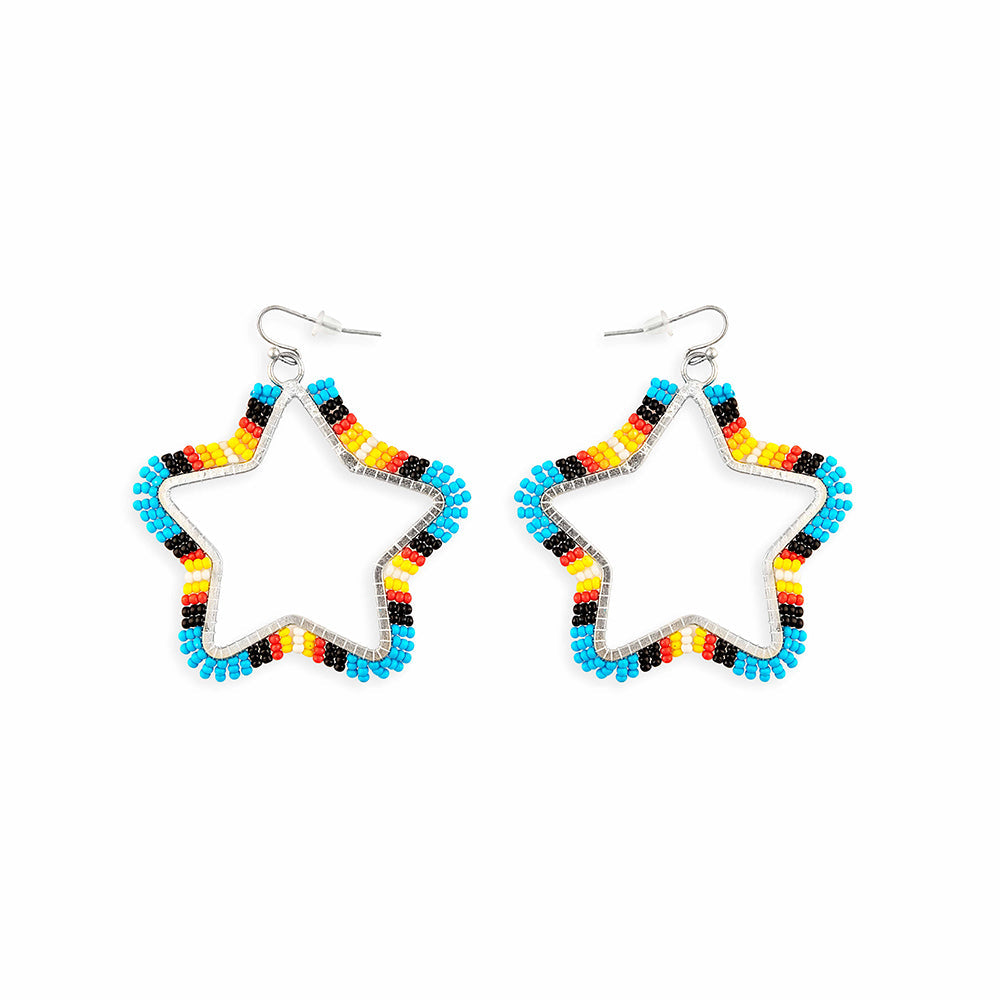 Boucles d'oreilles perles Étoile, étoile brillante