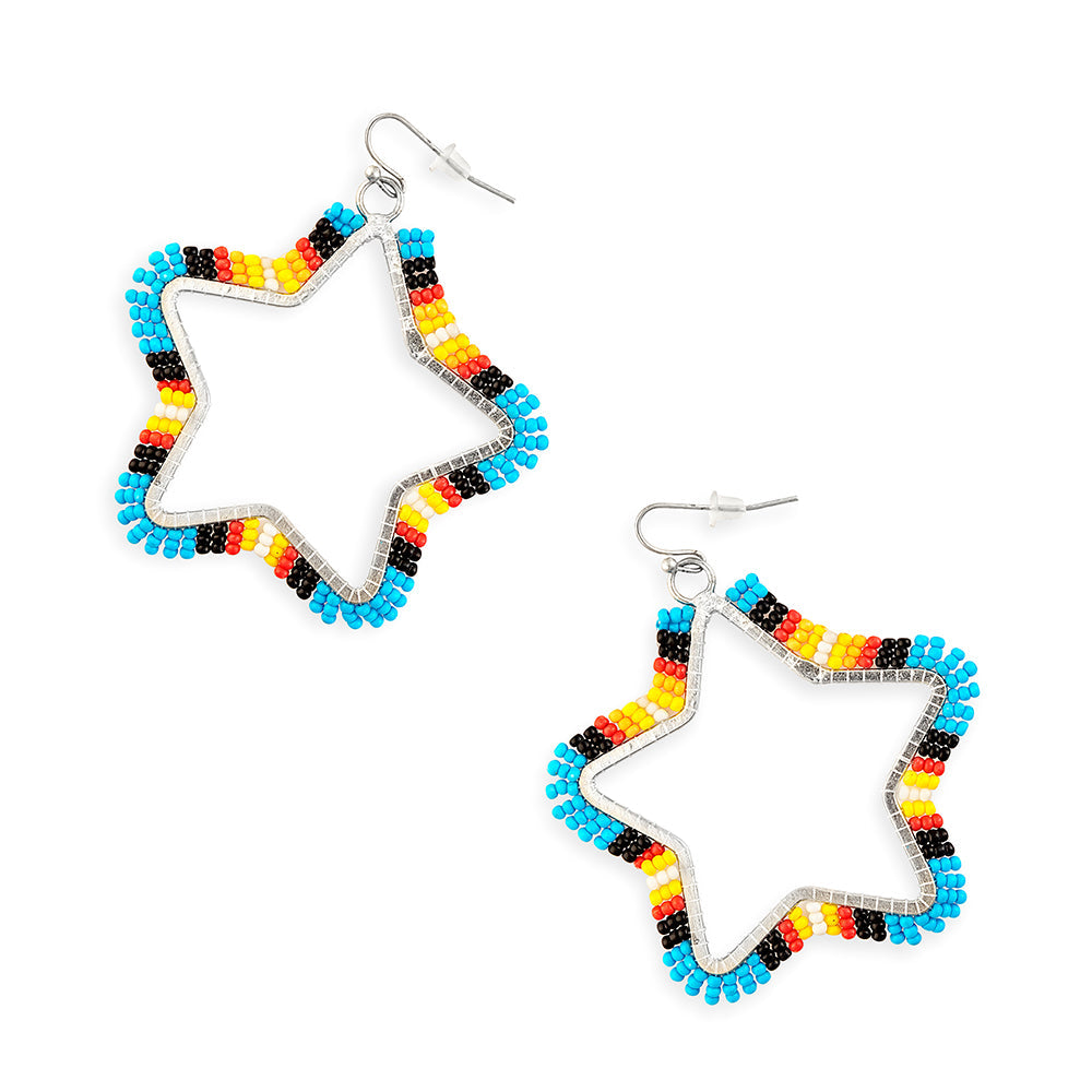 Boucles d'oreilles perles Étoile, étoile brillante