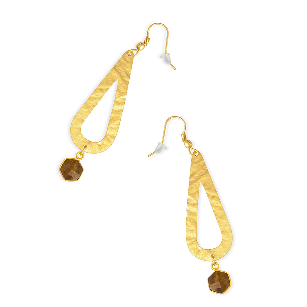 Boucles d'oreilles en pierre Œil de Tigre Branson Trail