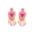 Boucles d'oreilles Gracie Heart perlées