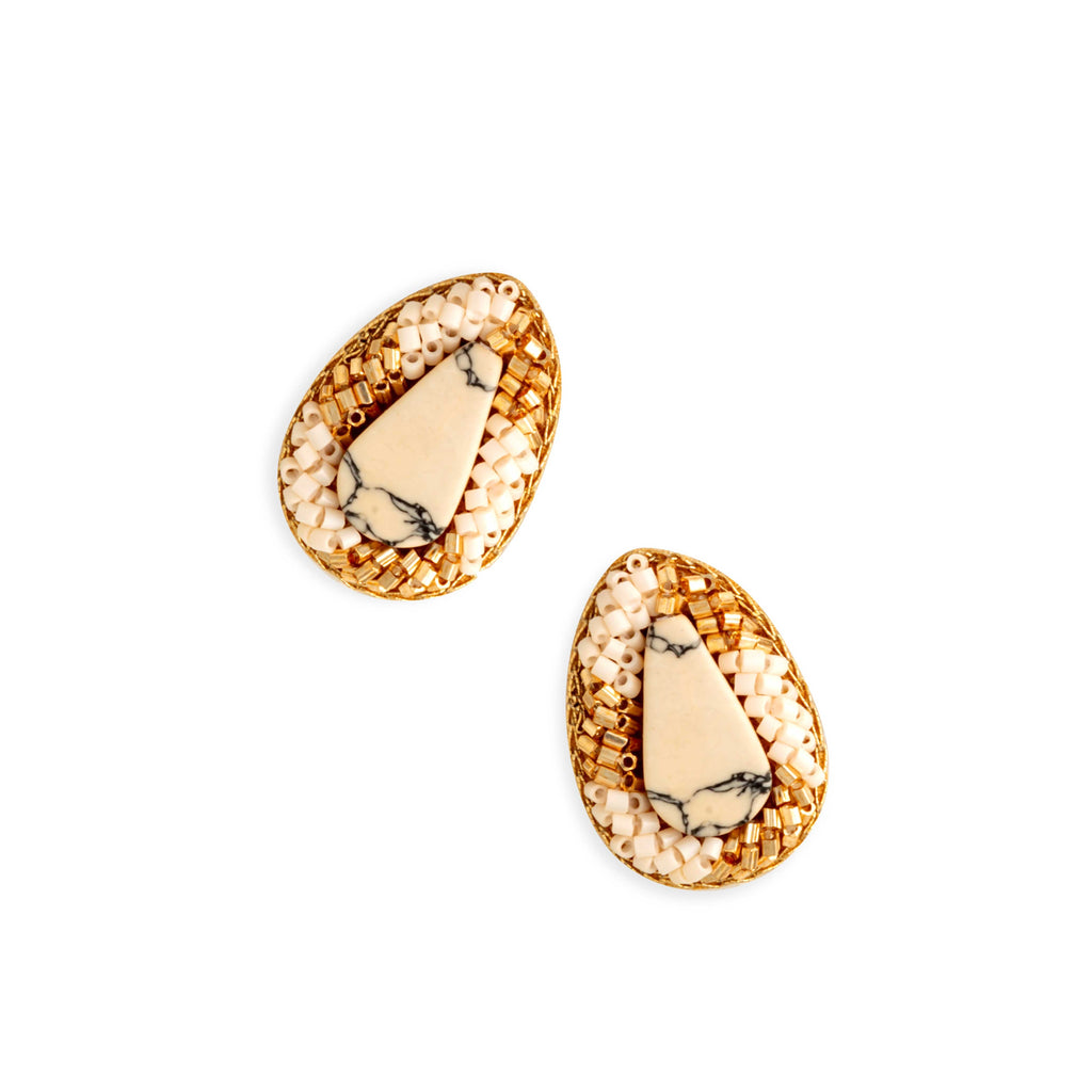 Boucles d'oreilles clous perlées Millington Drive