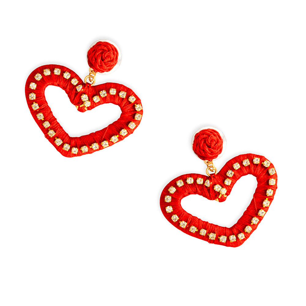 Boucles d'oreilles cœur « Je t'aime »