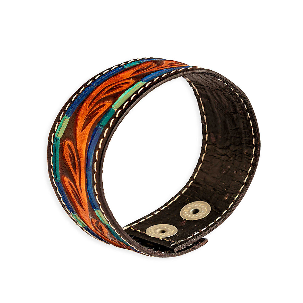 Bracelet en cuir façonné à la main Clearway Trail